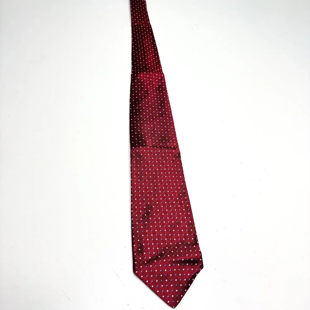 Brooks Brothers 346 Red Silk Grid, Dot Tie